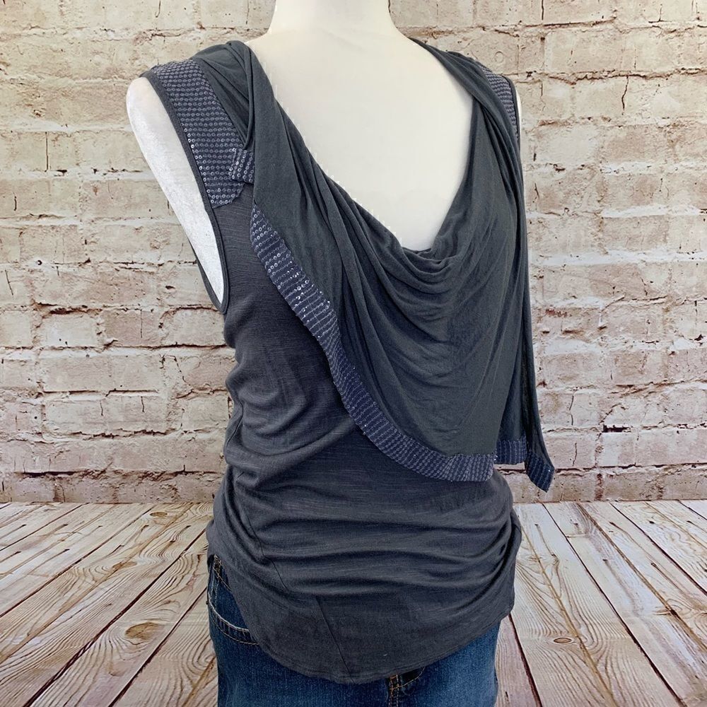 Anthropologie Left Coast Sleeveless drape Top